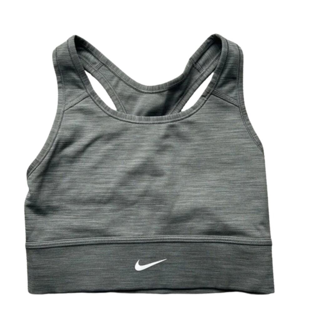 Heather Grey Nike Dri Fit Racerback Sports Bra - Small
